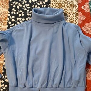 Sweaty Betty Light Blue Knit Top